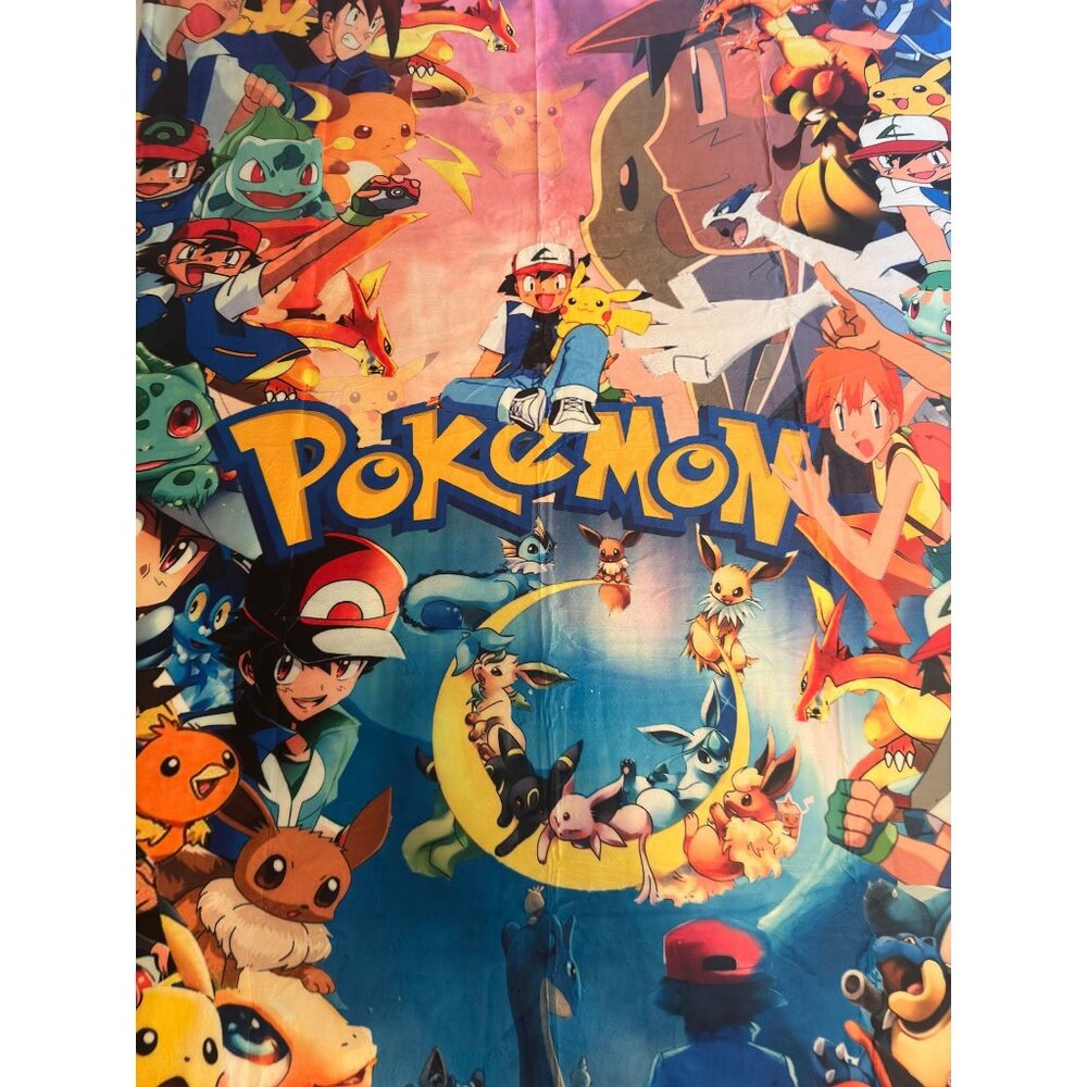 Pokemon Pikachu Blanket – Small 49"x38"| Includes 100 Stickers